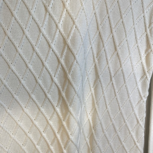 Tommy Hilfiger Womens Size M Long Sleeve Textured Knit Sweater Dress Cream - Picture 9 of 15